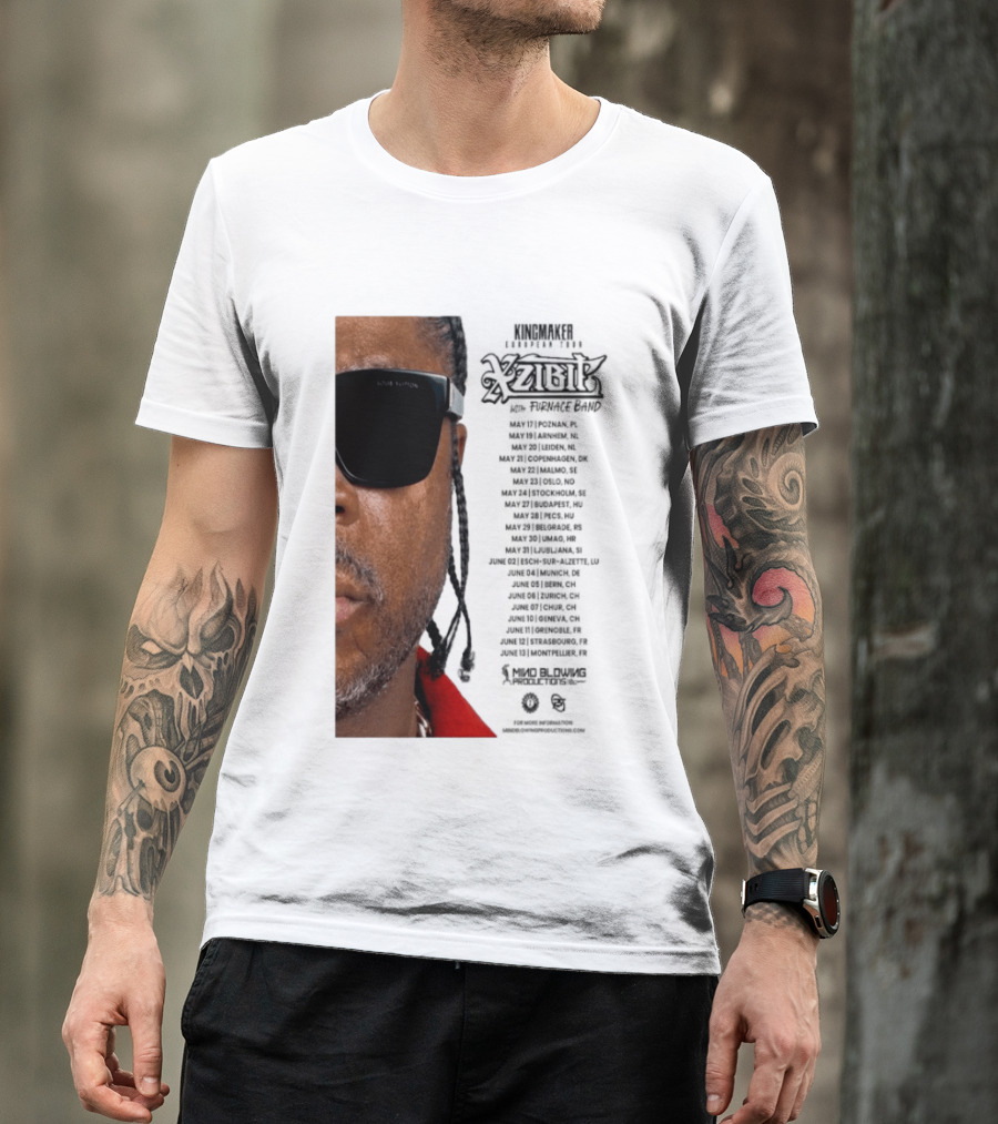 XZIBIT EU Tour 2026 Event Details Featuring Live Performances T-Shirt