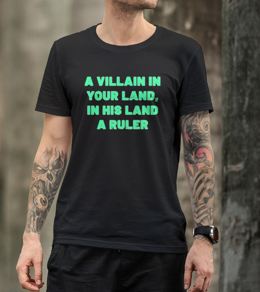 Paisaboys A Villain In Your Land In His Land A Ruler Sangre Azteca T-Shirt