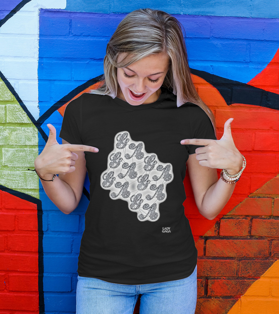 Lady Gaga Lace Gaga Artistic Monogram T-Shirt