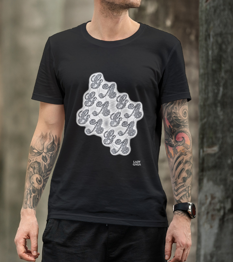 Lady Gaga Lace Gaga Artistic Monogram T-Shirt
