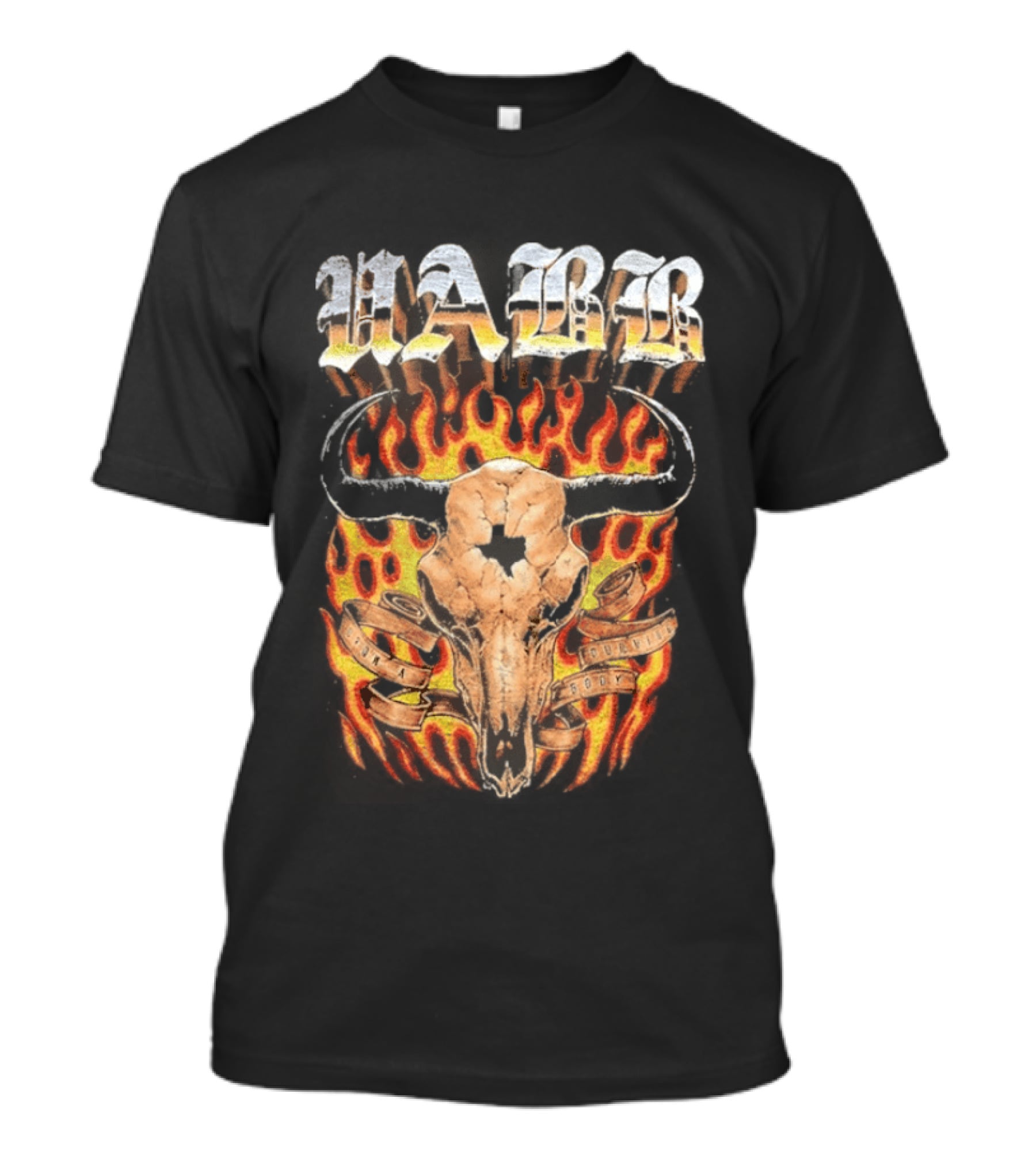 Upon A Burning Body Marr Texas Skull Flames T-Shirt