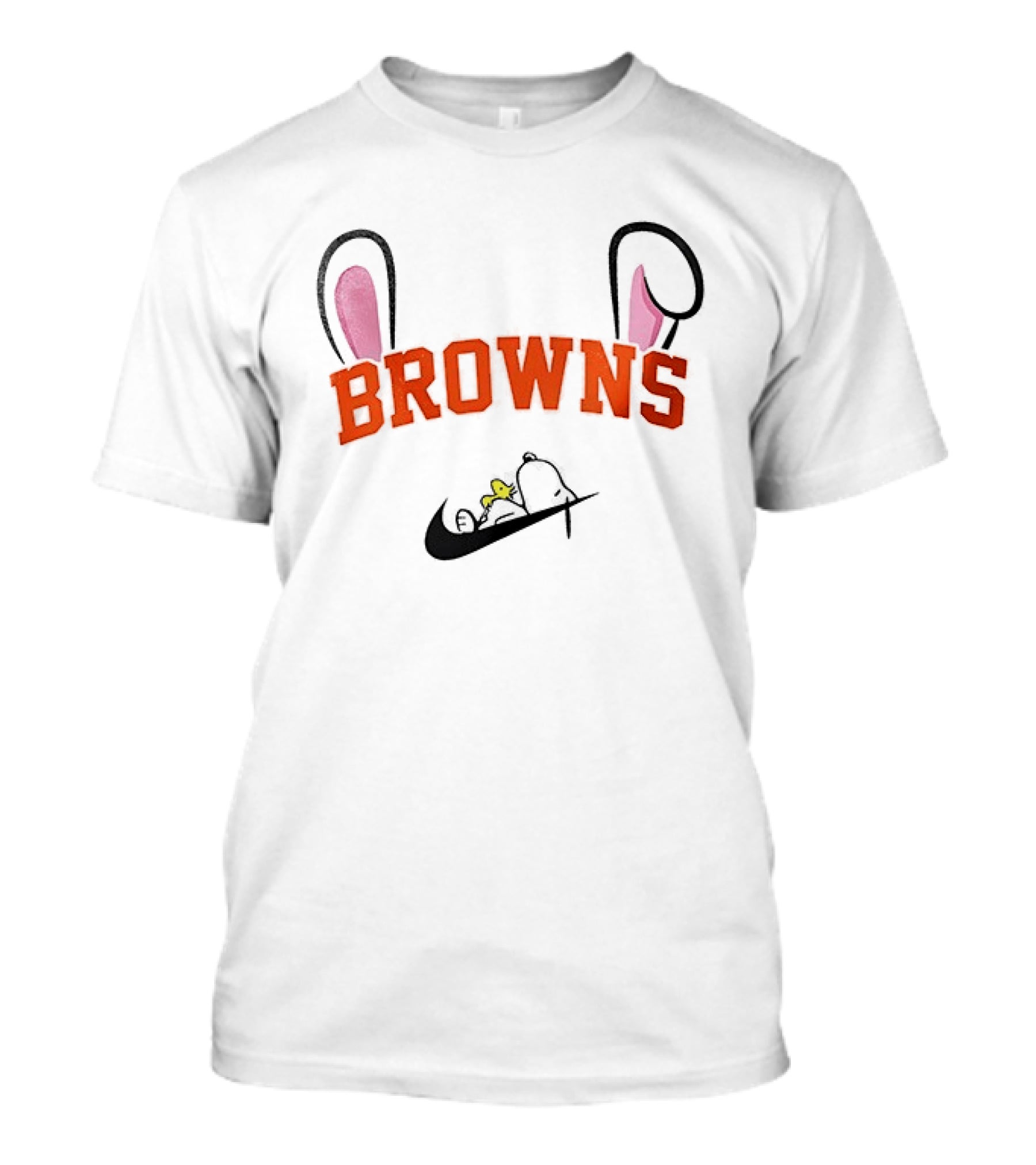 Cleveland Browns Peanuts Snoopy Woodstock Easter T-Shirt