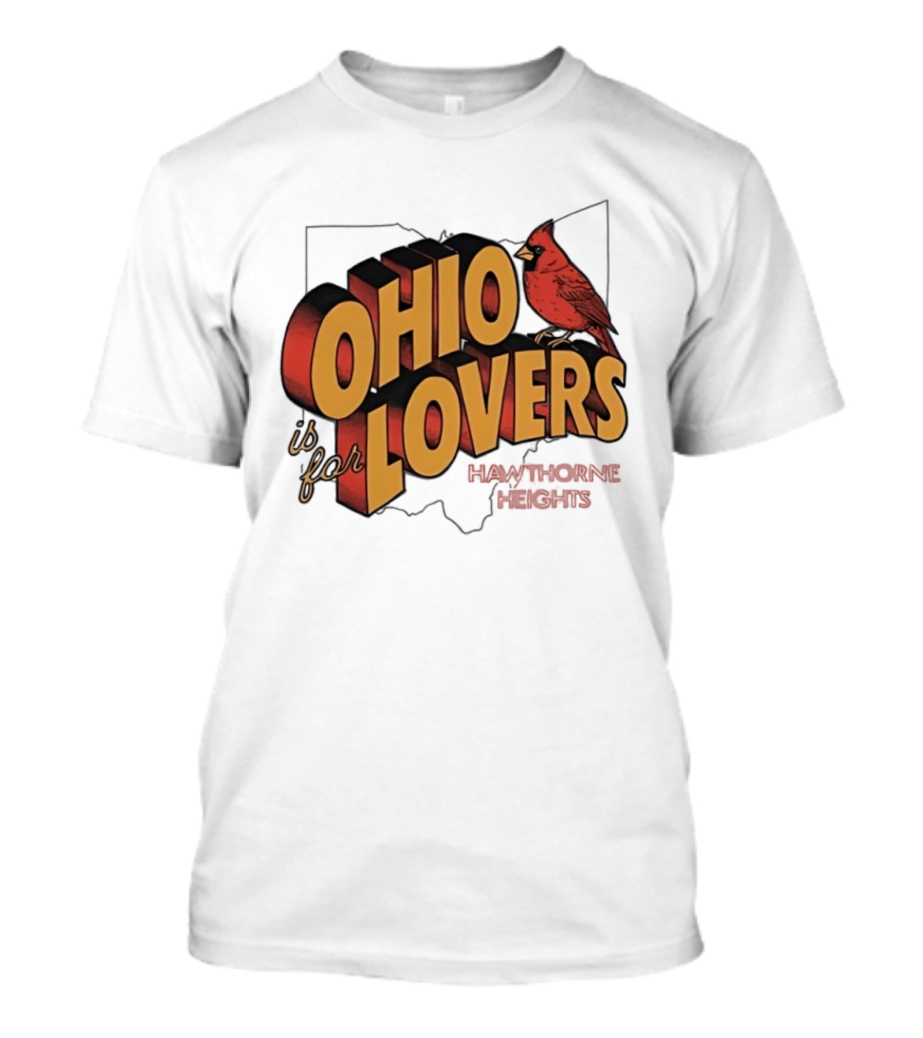 Ohio Is For Lovers Hawthorne Heights Cardinal T-Shirt