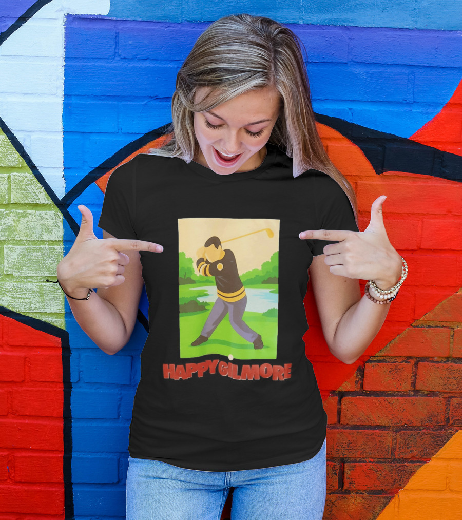 Happy Gilmore Hockey Player Golfing Pittsburgh Penguins T-Shirt