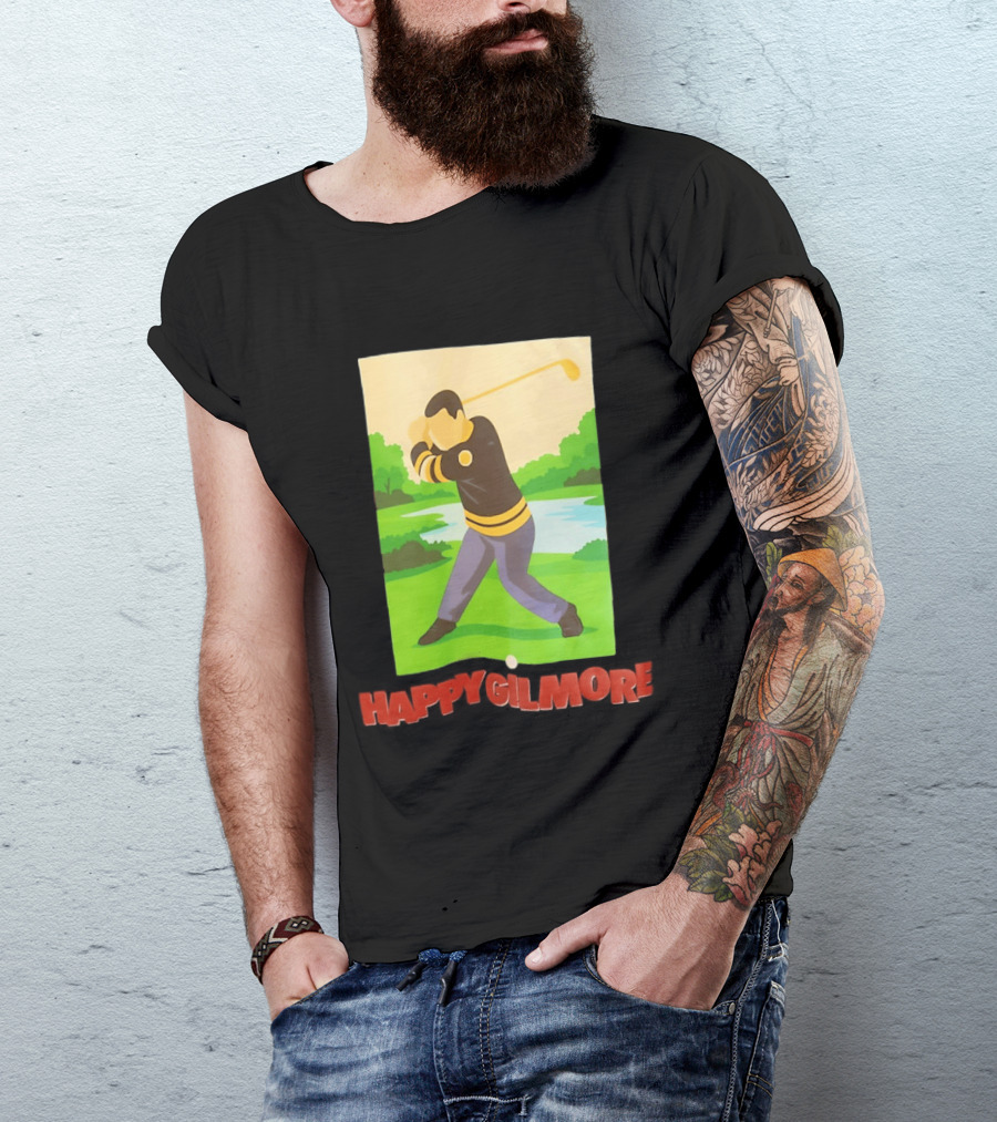 Happy Gilmore Hockey Player Golfing Pittsburgh Penguins T-Shirt
