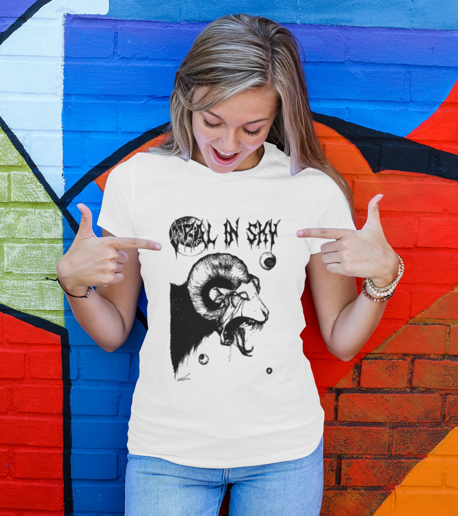 Olivia Dark Opal In Sky Satanic Ram T-Shirt