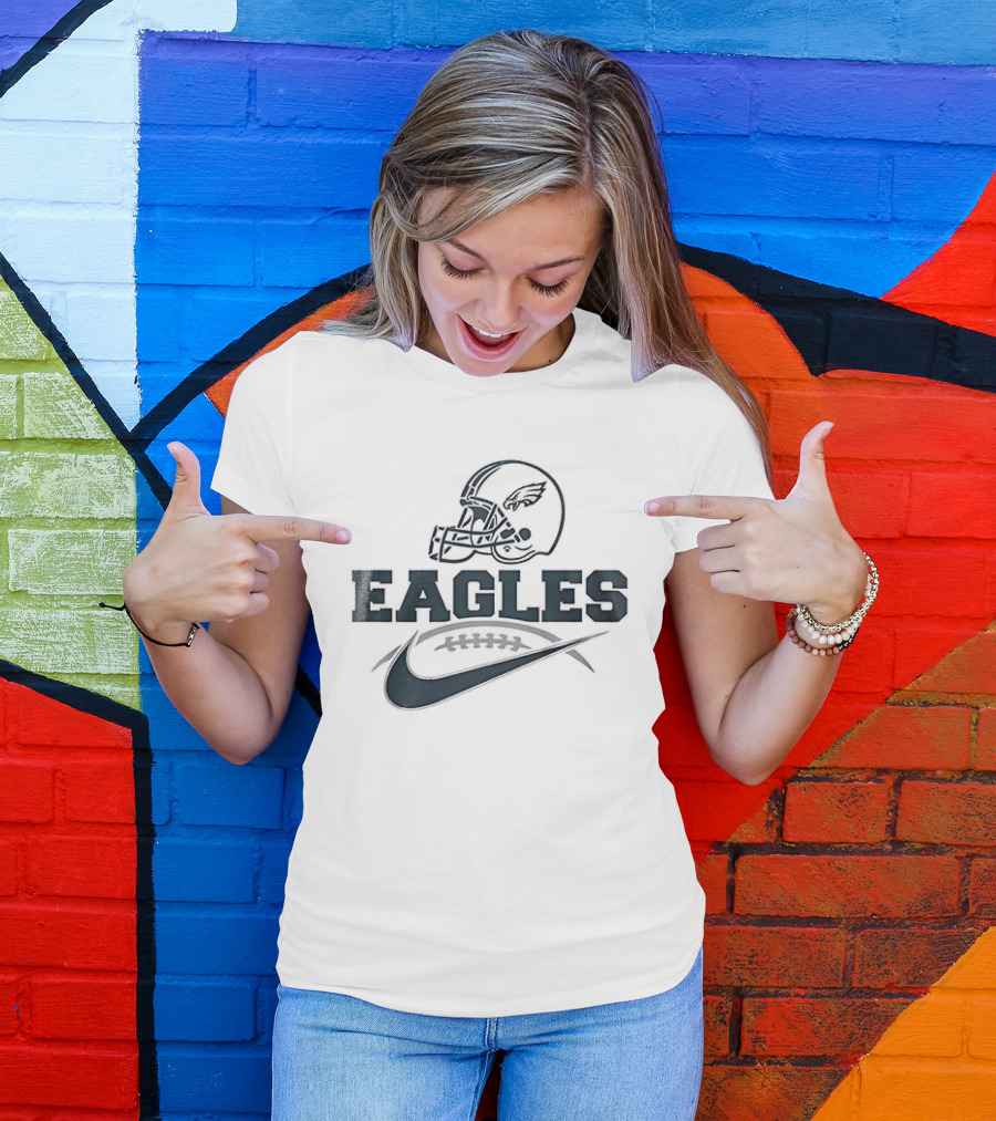 Philadelphia Eagles Football Helmet Nike T-Shirt