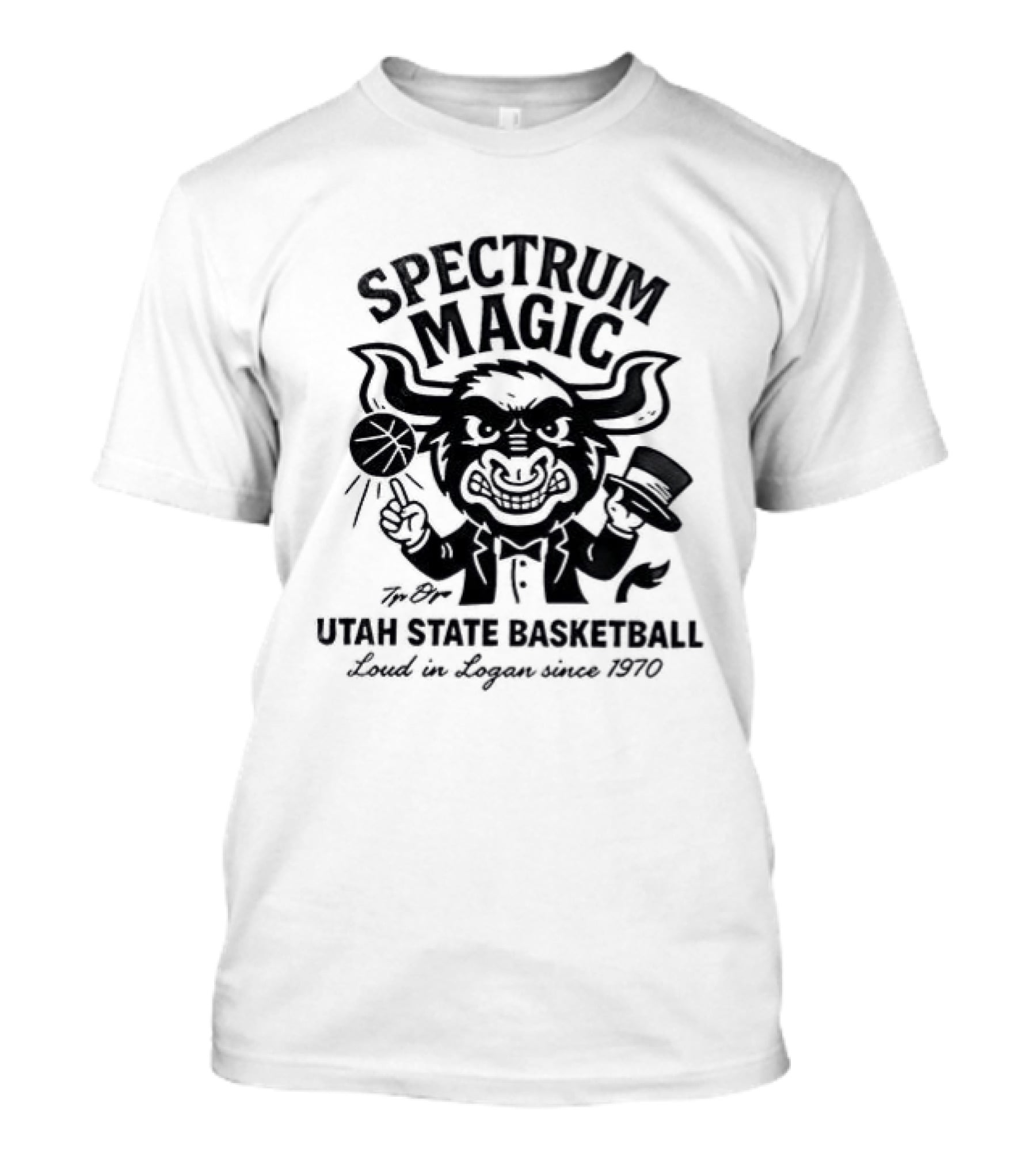 Spectrum Magic Utah State Basketball Loud In Logan Since 1970 T-Shirt