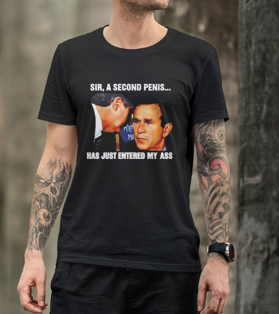 George Walker Bush Second Penis Meme Controversial Humor T-Shirt