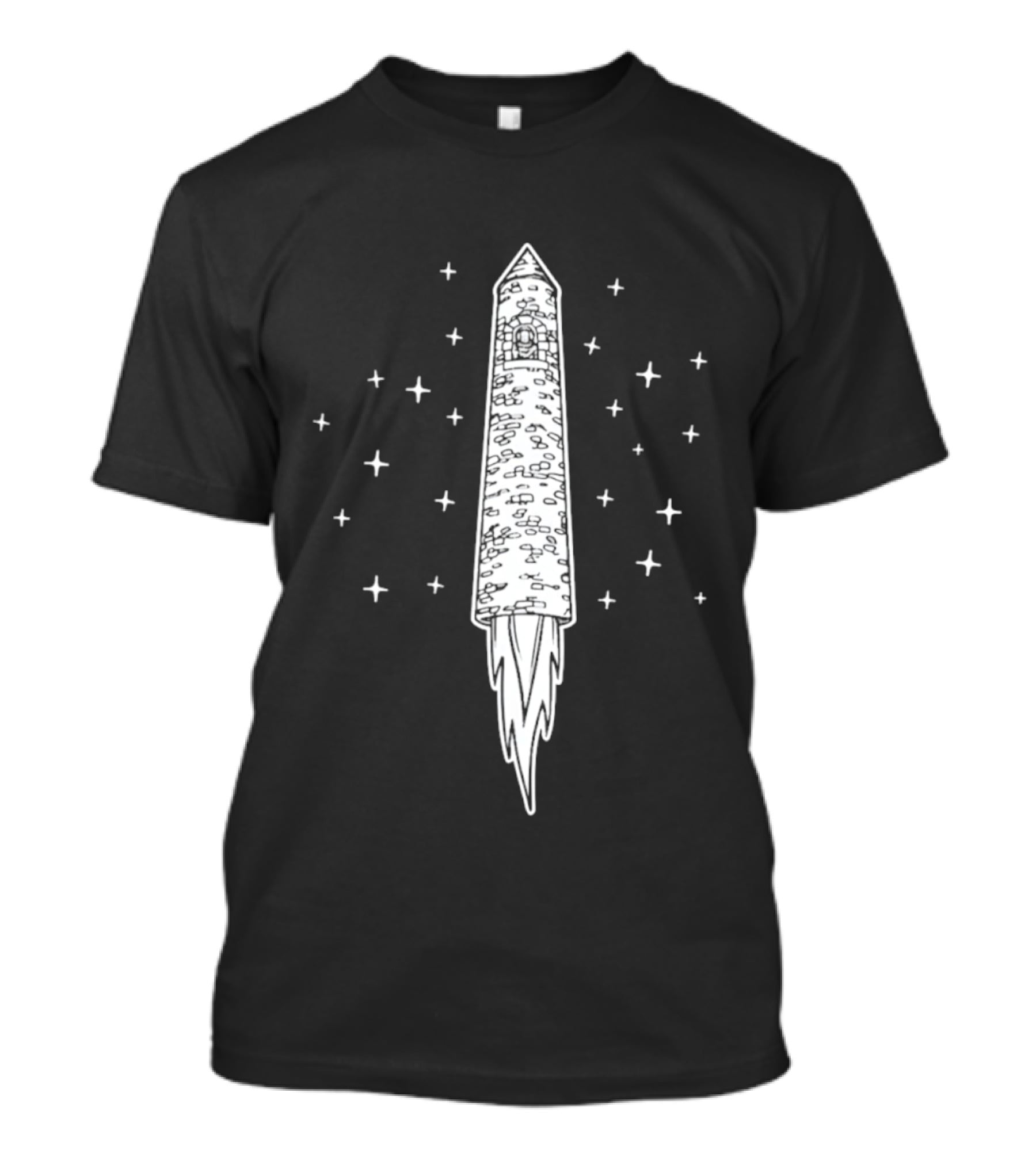 GlendaRocket Rocket Light And Stars T-Shirt