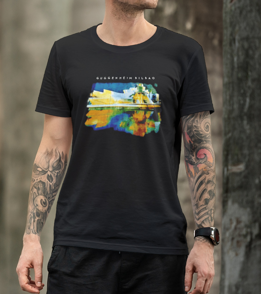 Guggenheim Bilbao Museum Painting Abstract Art Reflection T-Shirt
