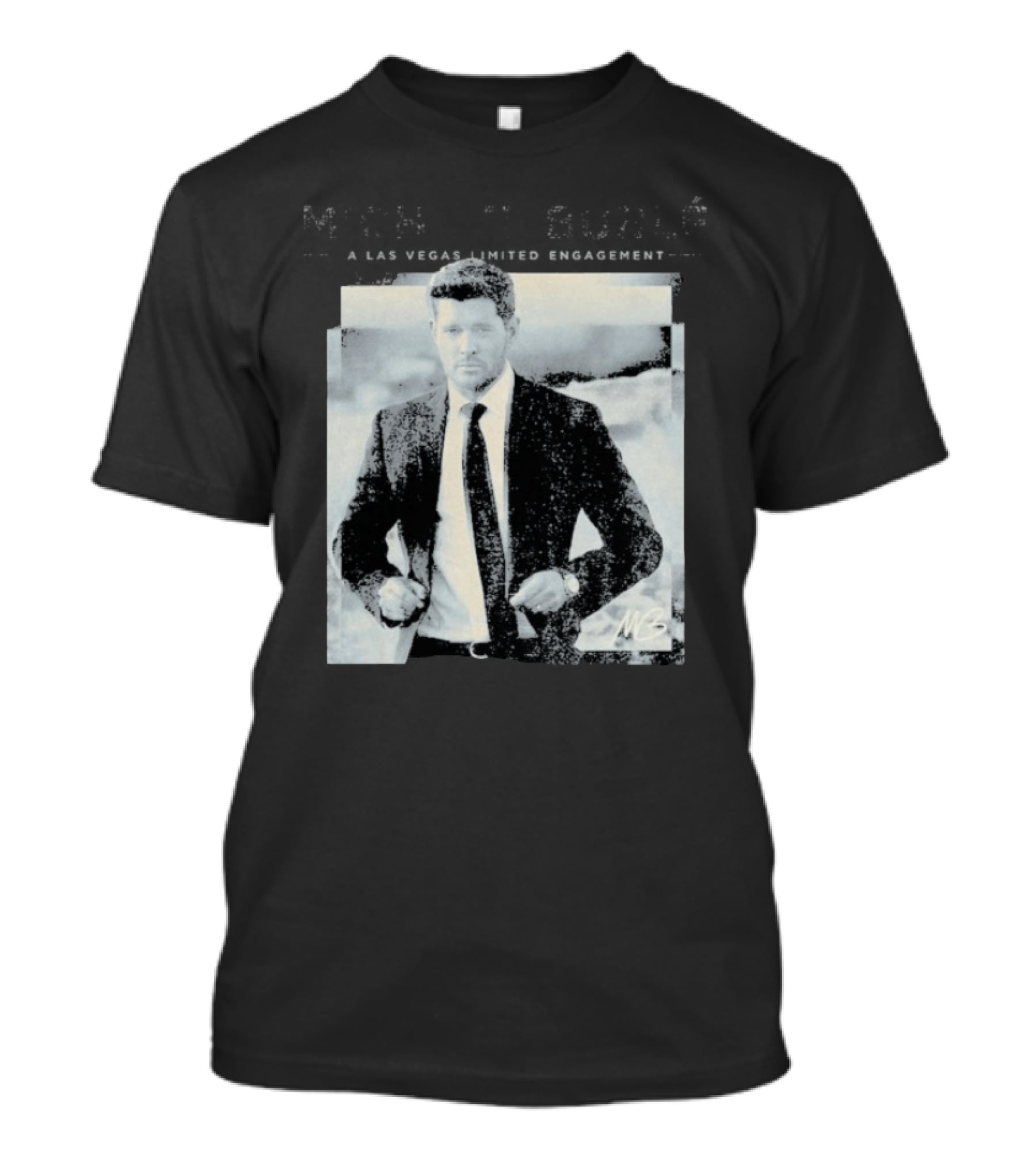 Michael Buble A Vegas Photo Classic Suit Style MB Signature T-Shirt