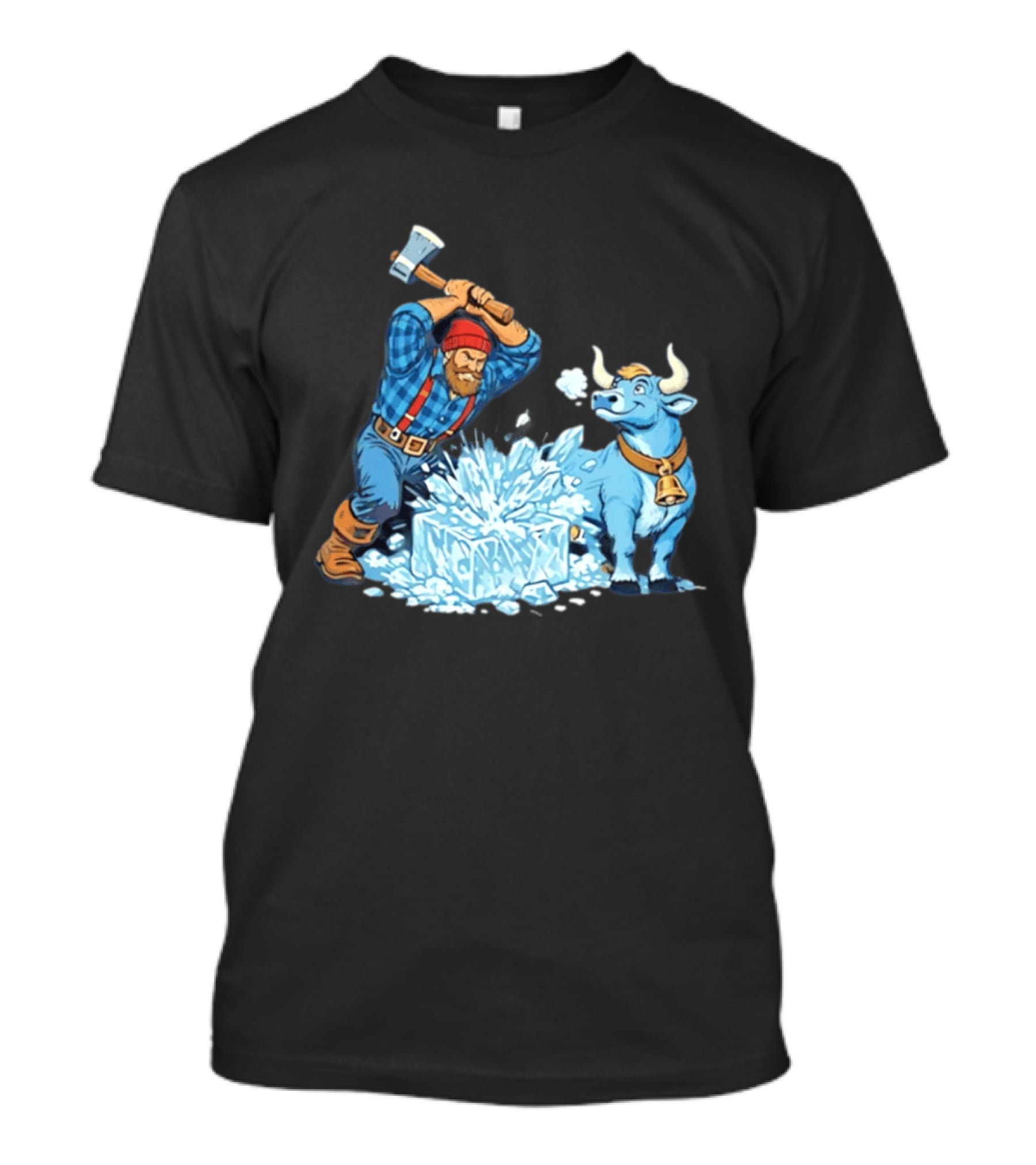 Minnesota Paul Bunyan Babe Blue Ox Breaking Ice Resistance T-Shirt