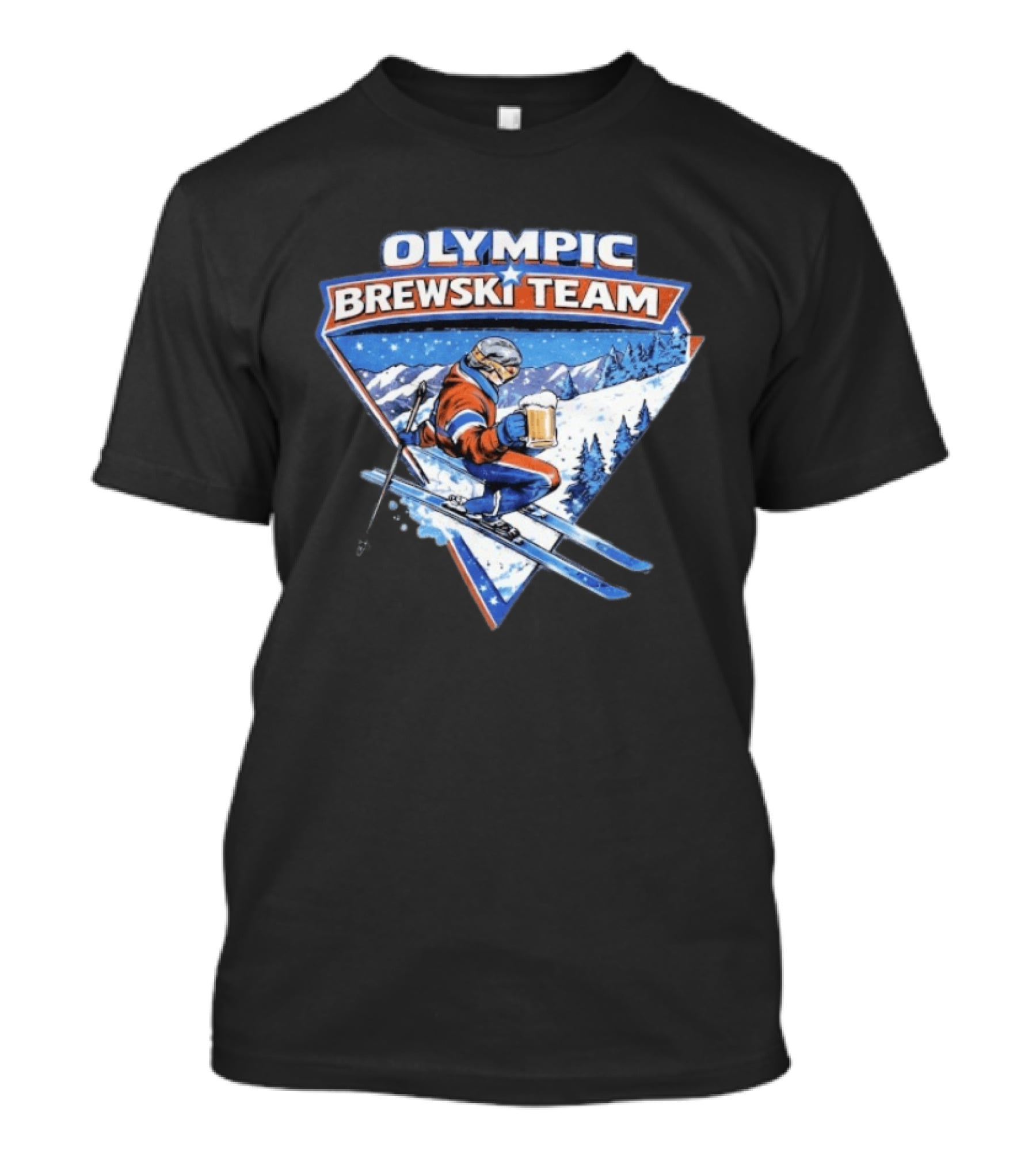 Olympic Brewski Team Skiing Snow Adventure T-Shirt