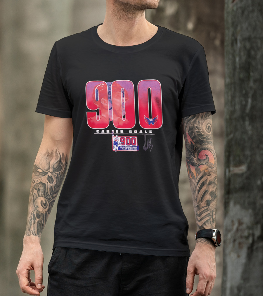 Washington Capitals Alex Ovechkin 900 NHL Career Goals All Time Goals Leader T-Shirt