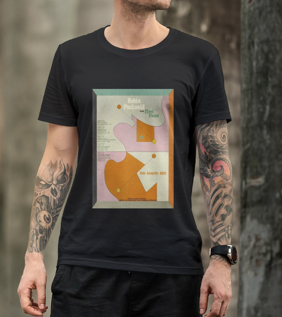Robin Pecknold Fleet Foxes Tour 2026 Flynn Ridgefield Rockport Nashua NYC T-Shirt