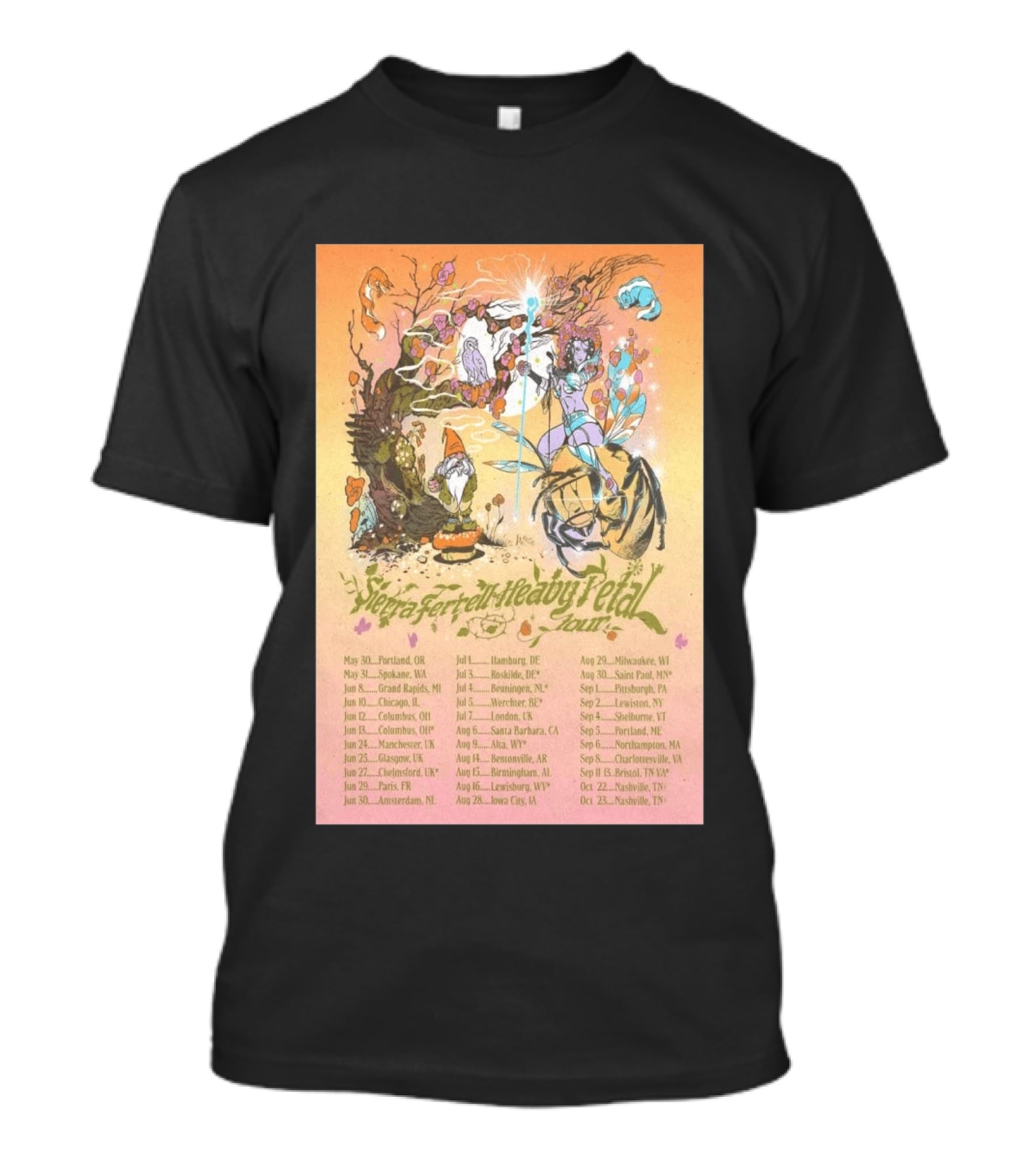 Sierra Ferrell The Heavy Petal Tour 2026 With Concert Dates And Fantasy T-Shirt
