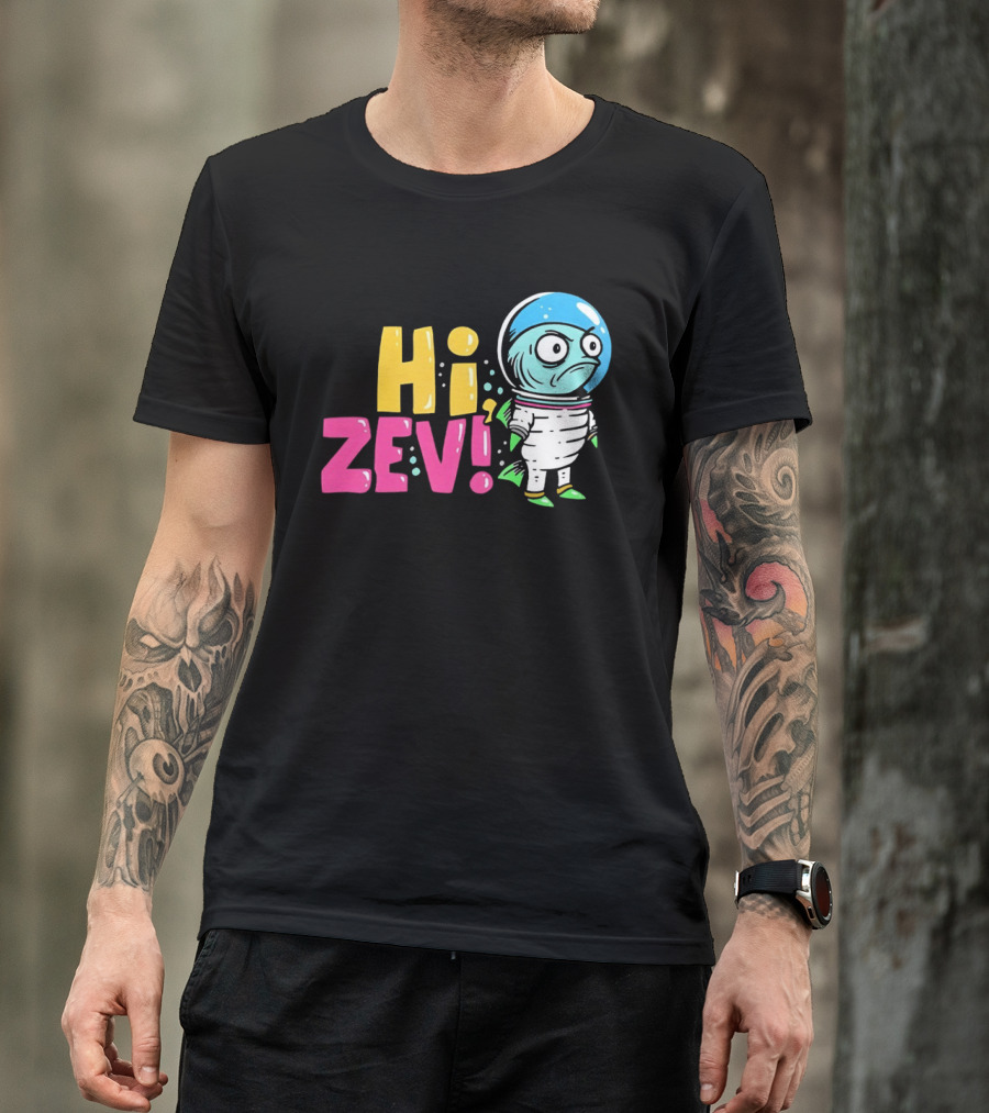 Hi ZEV Astronaut Fish In Spacesuit With Bubble Helmet T-Shirt