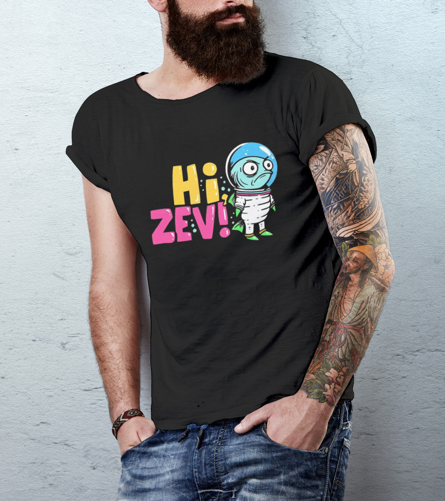 Hi ZEV Astronaut Fish In Spacesuit With Bubble Helmet T-Shirt