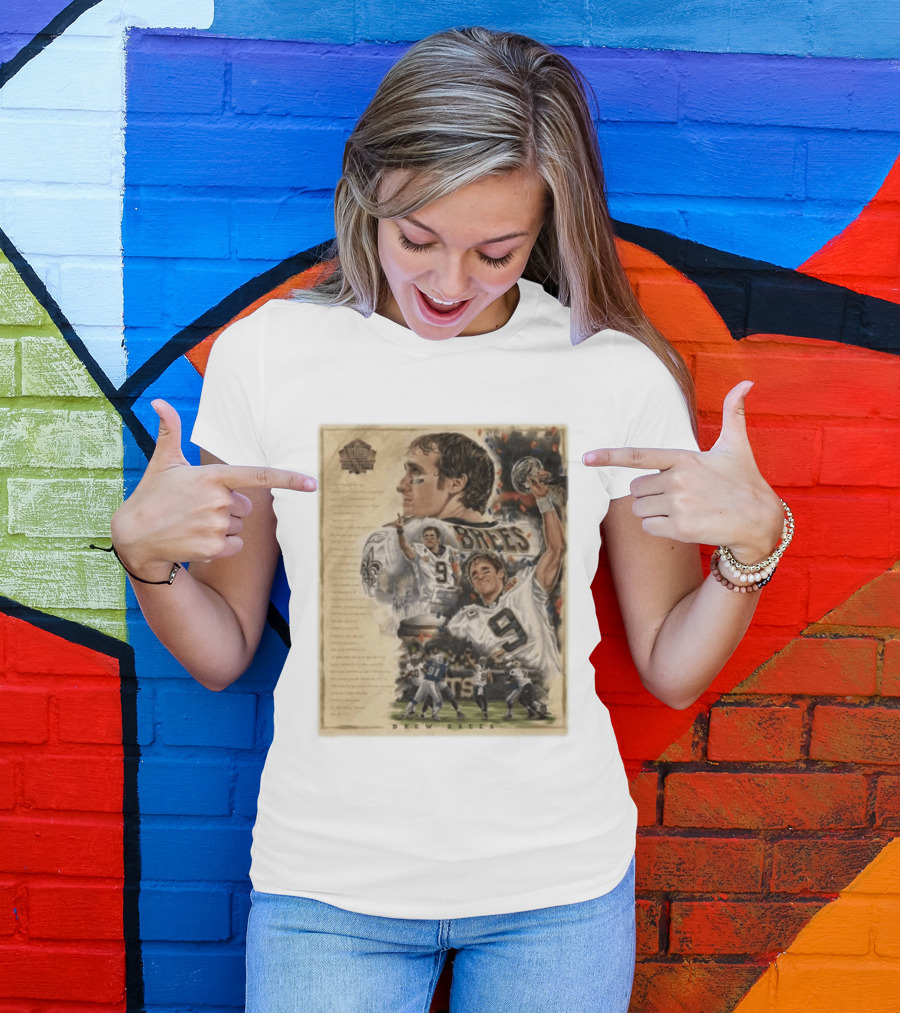 Drew Brees New Orleans Saints 2026 Pro Football Hall Of Fame Inductee First Ballot Hall Of Famer Quarterback Number 9 Legacy T-Shirt