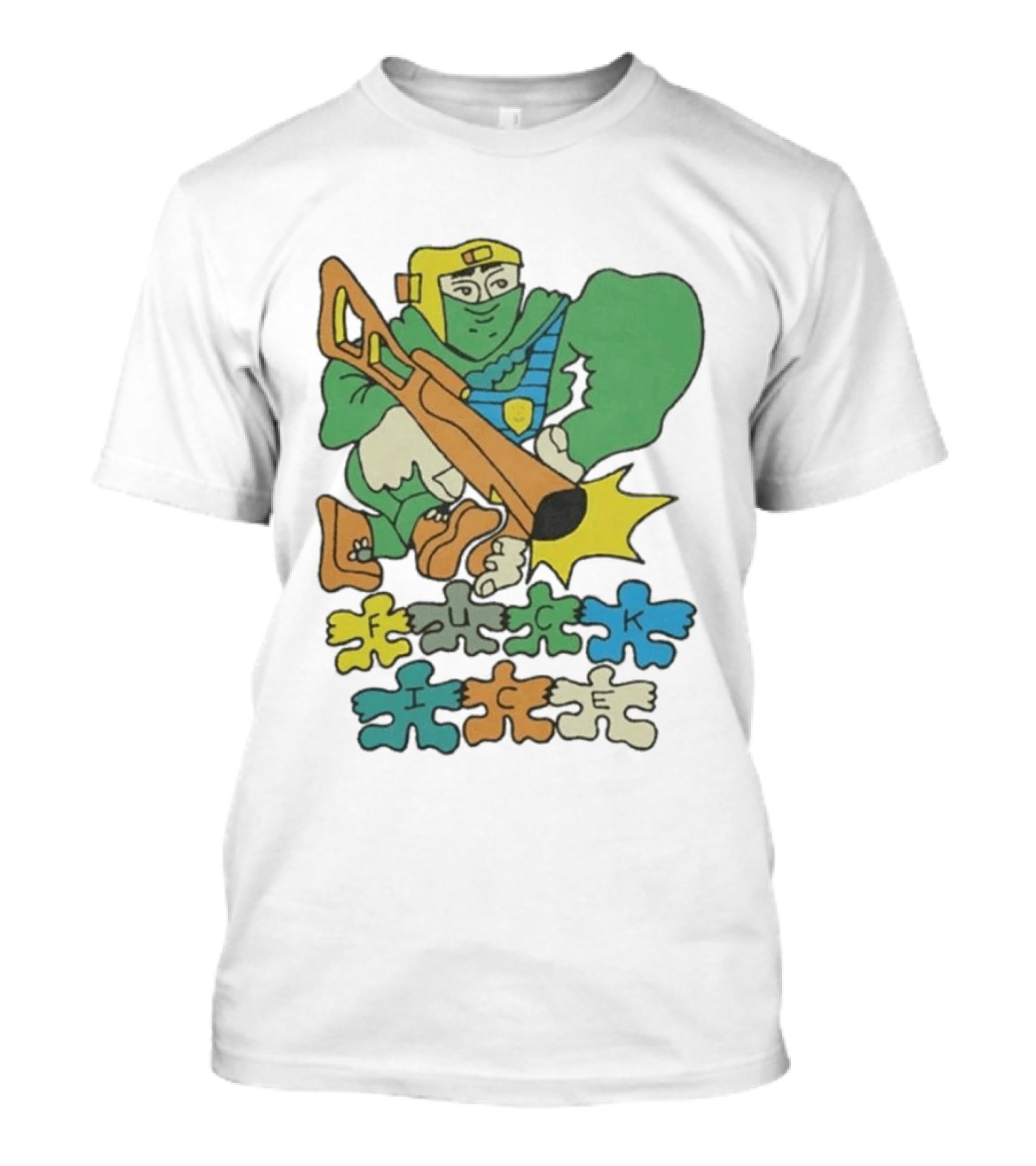 Honeytv Fuck Ice Retro Soldier Puzzle T-Shirt