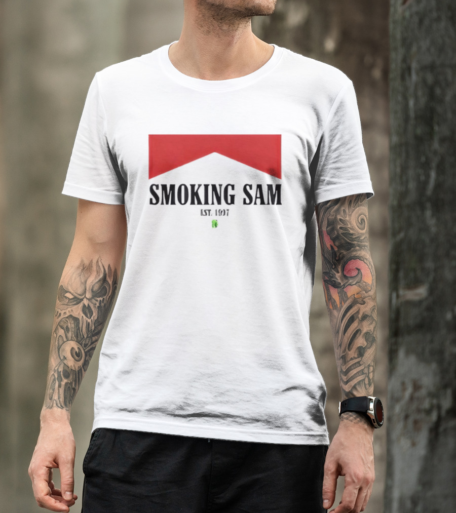 Smoking Sam Est 1997 Marlboro Man Seattle Football T-Shirt