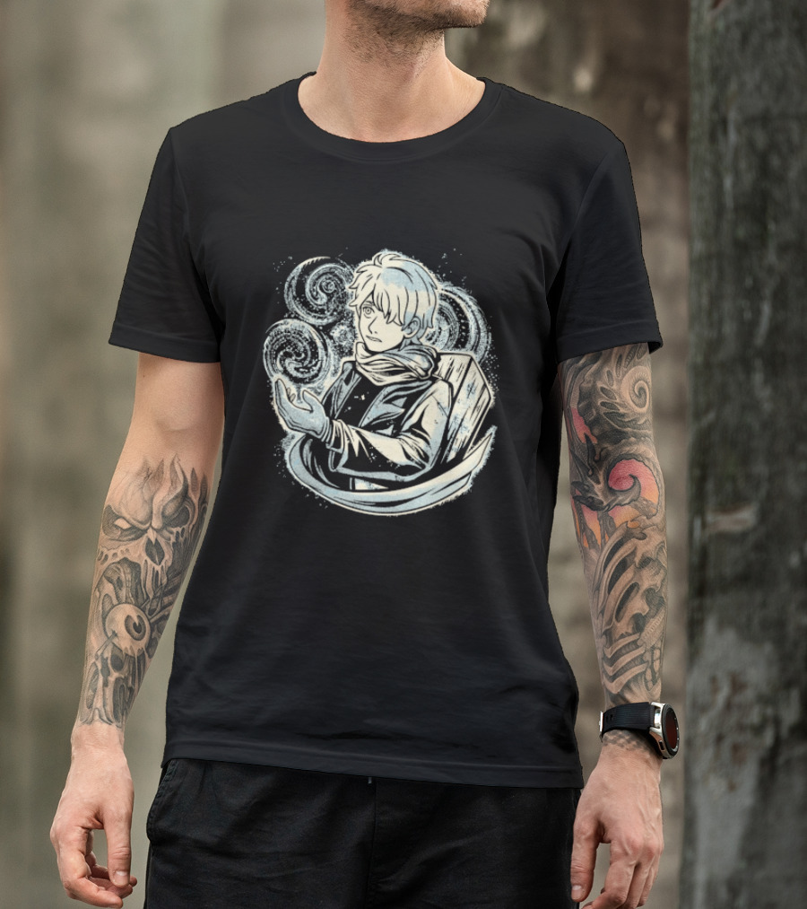 Karinimiki Depths Of Winter Ethereal Figure With Swirling Snowflakes T-Shirt