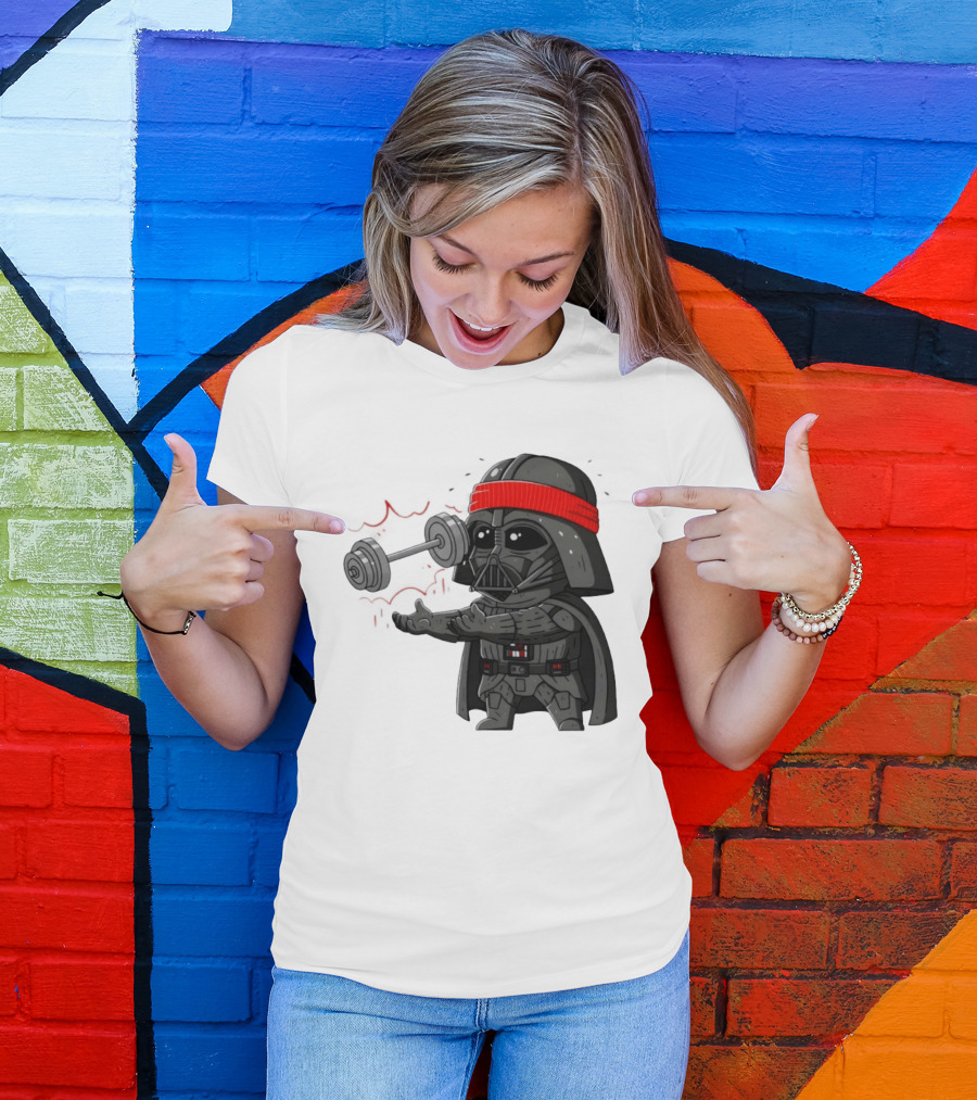 Force Lift Red Bandana Parody Villain Exercise Humor T-Shirt