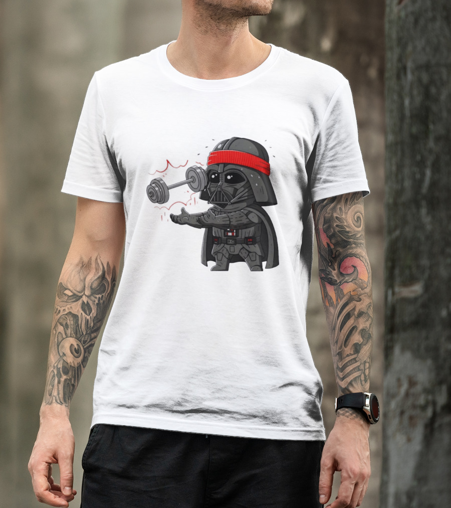 Force Lift Red Bandana Parody Villain Exercise Humor T-Shirt