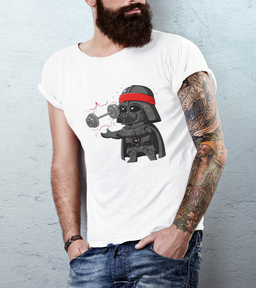 Force Lift Red Bandana Parody Villain Exercise Humor T-Shirt