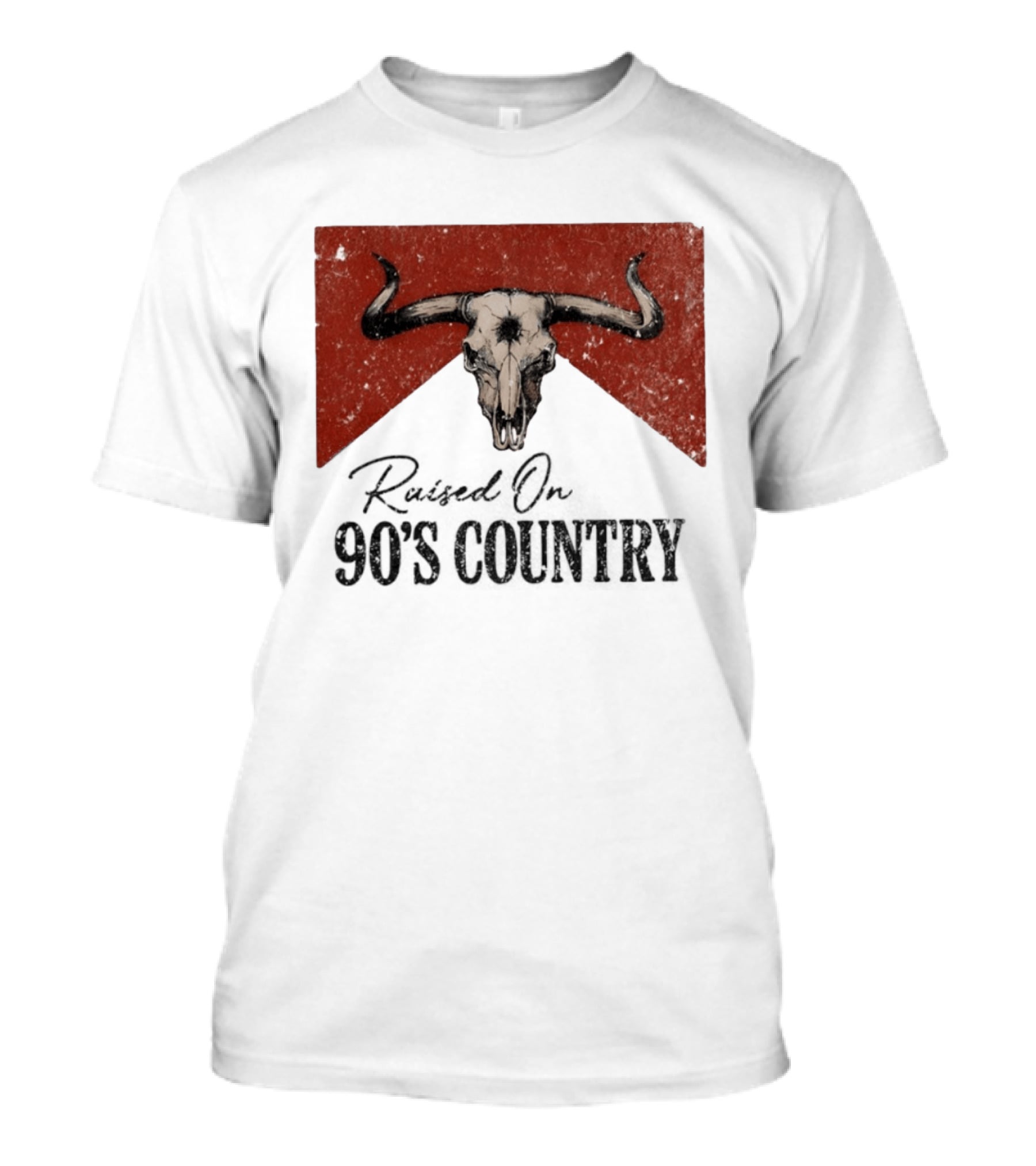 Bull Skull Marlboro Raised On 90's Country T-Shirt