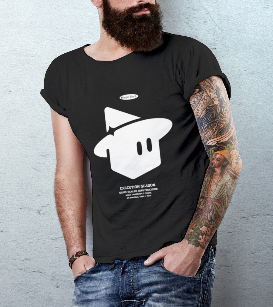 Execution Season Magic Block State Scales With Precision T-Shirt