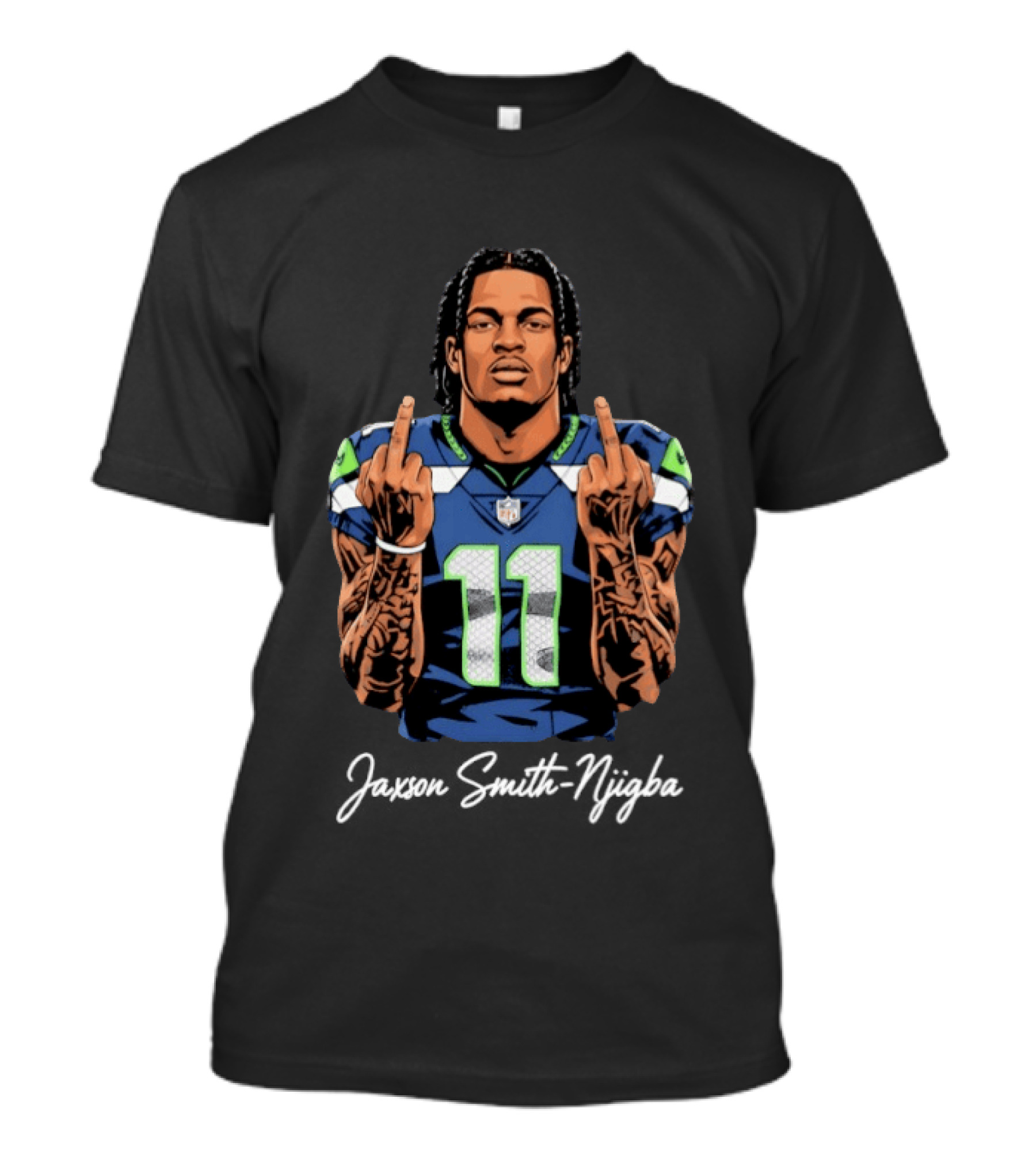 Seattle Seahawks Number 11 Middle Finger Gesture T-Shirt