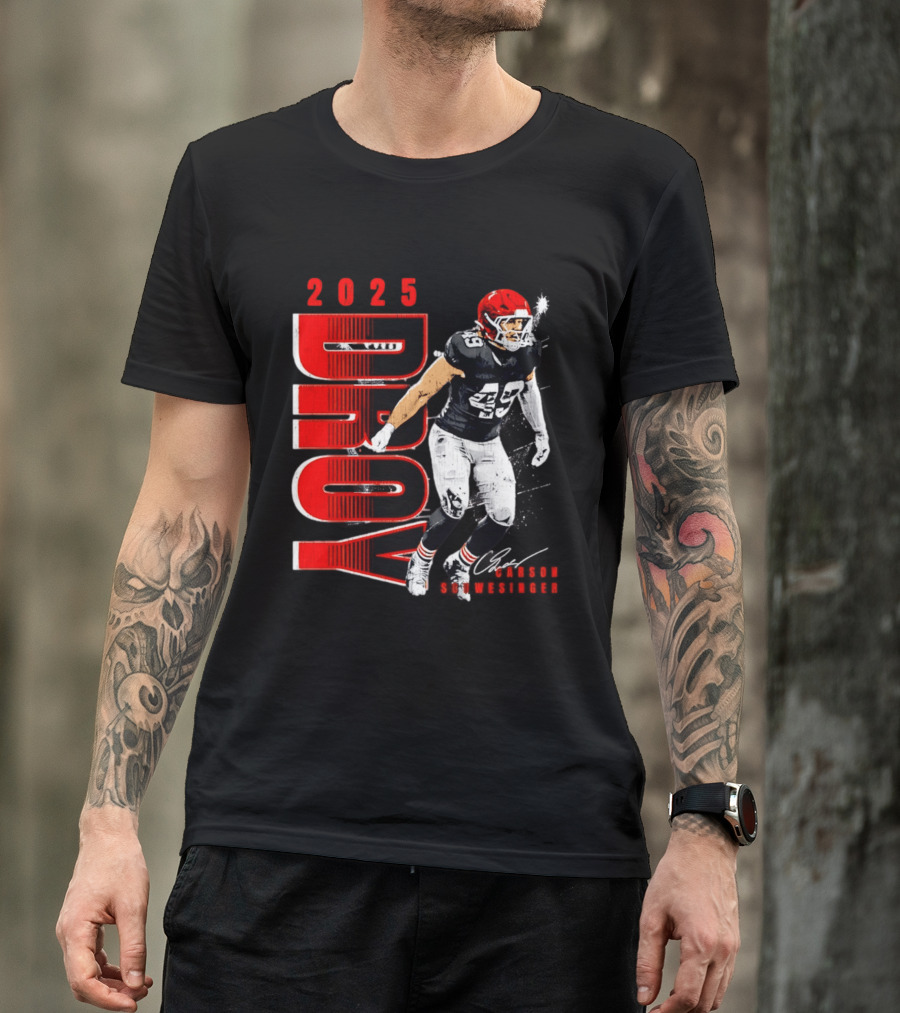 2025 DROY Carson Schwesinger Cleveland Browns T-Shirt