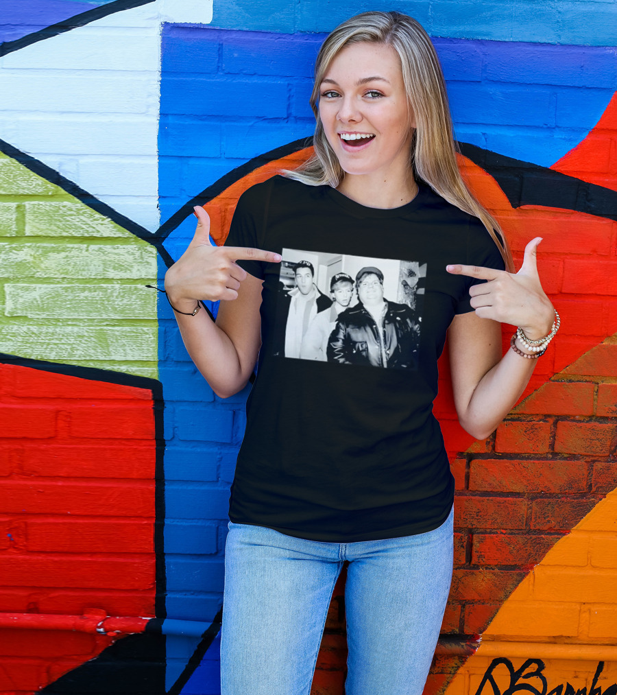 Adam Sandler Chris Farley David Spade NYPD Chicago Black And White Photo T-Shirt