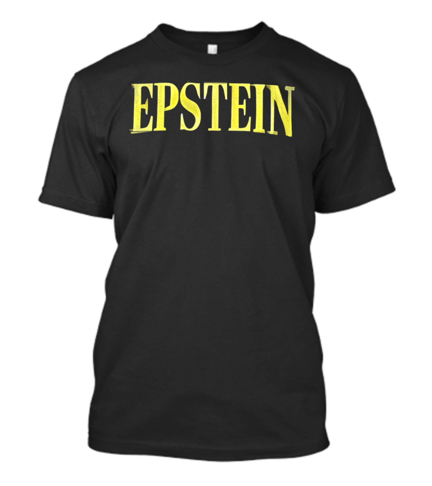 Imagine Epstein Wear Text Bold Yellow T-Shirt