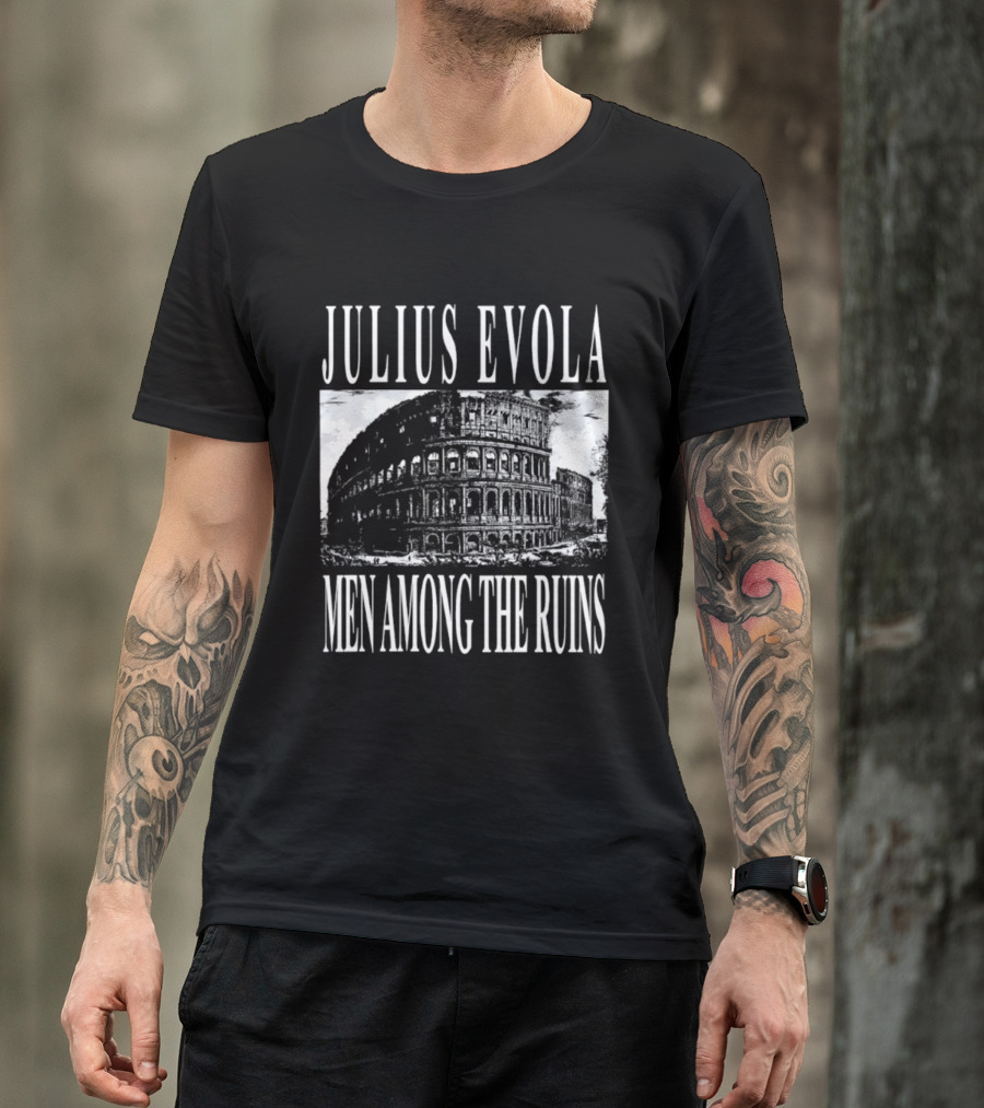 Julius Evola Men Among The Ruins Colosseum Motif T-Shirt
