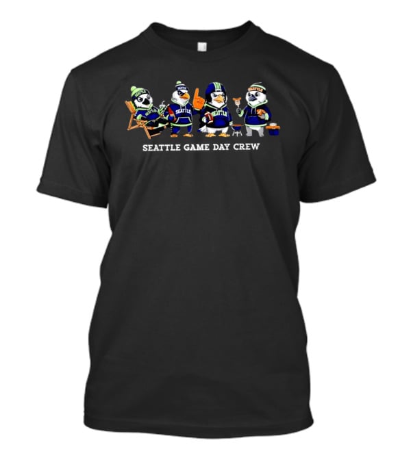 Seattle Game Day Crew Trendy Go Hawks Tailgate Party T-Shirt