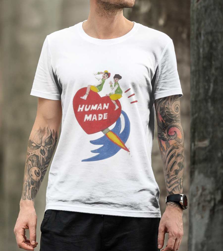 Human Made Heart Rocket Design Keiko Sootome T-Shirt