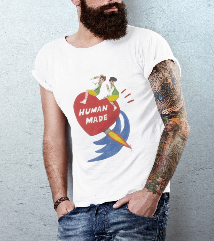 Human Made Heart Rocket Design Keiko Sootome T-Shirt