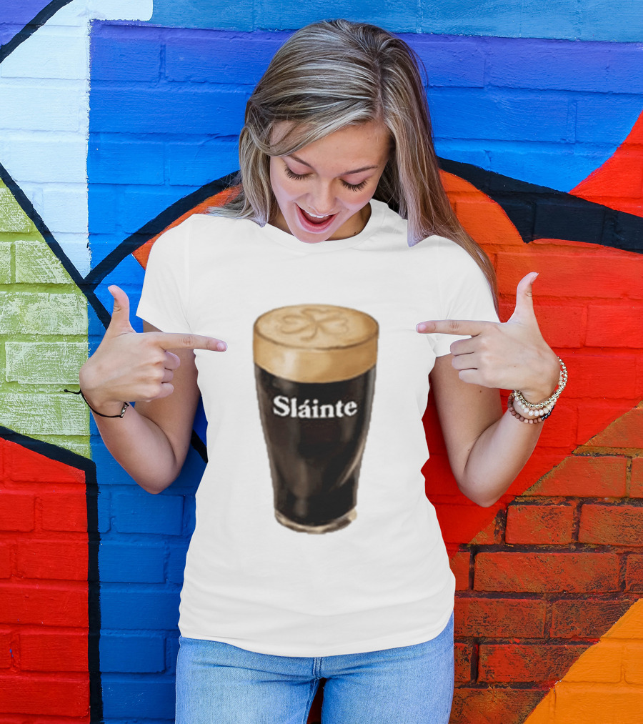 Sláinte Irish Shamrock Brew Pint T-Shirt