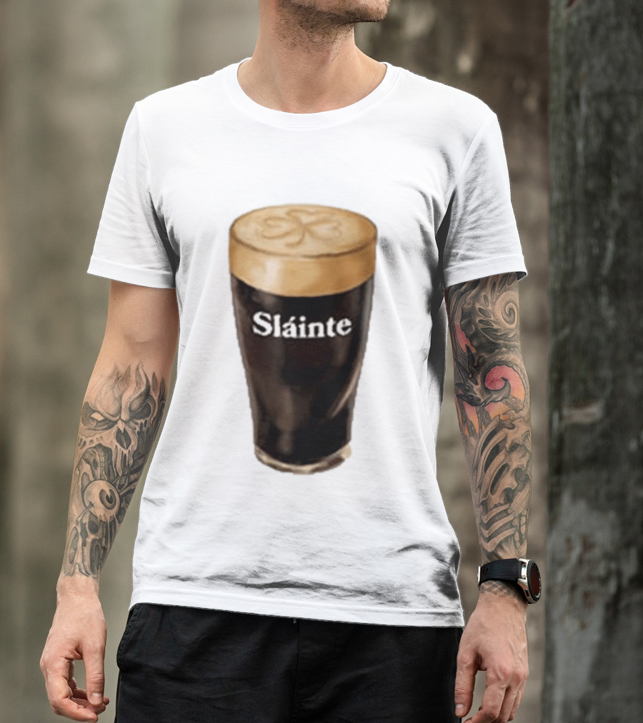 Sláinte Irish Shamrock Brew Pint T-Shirt