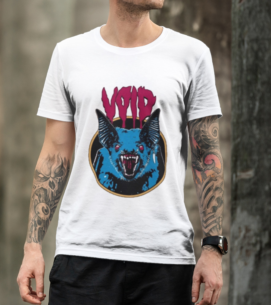 VOiD Screaming Blue Bat With Red Eyes T-Shirt