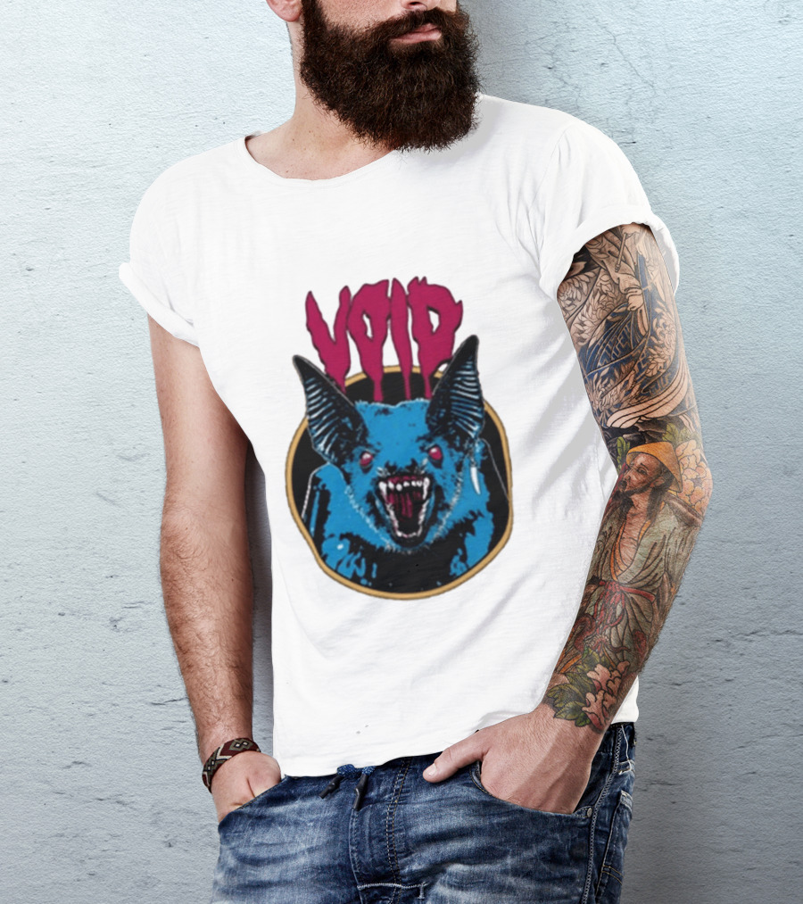 VOiD Screaming Blue Bat With Red Eyes T-Shirt