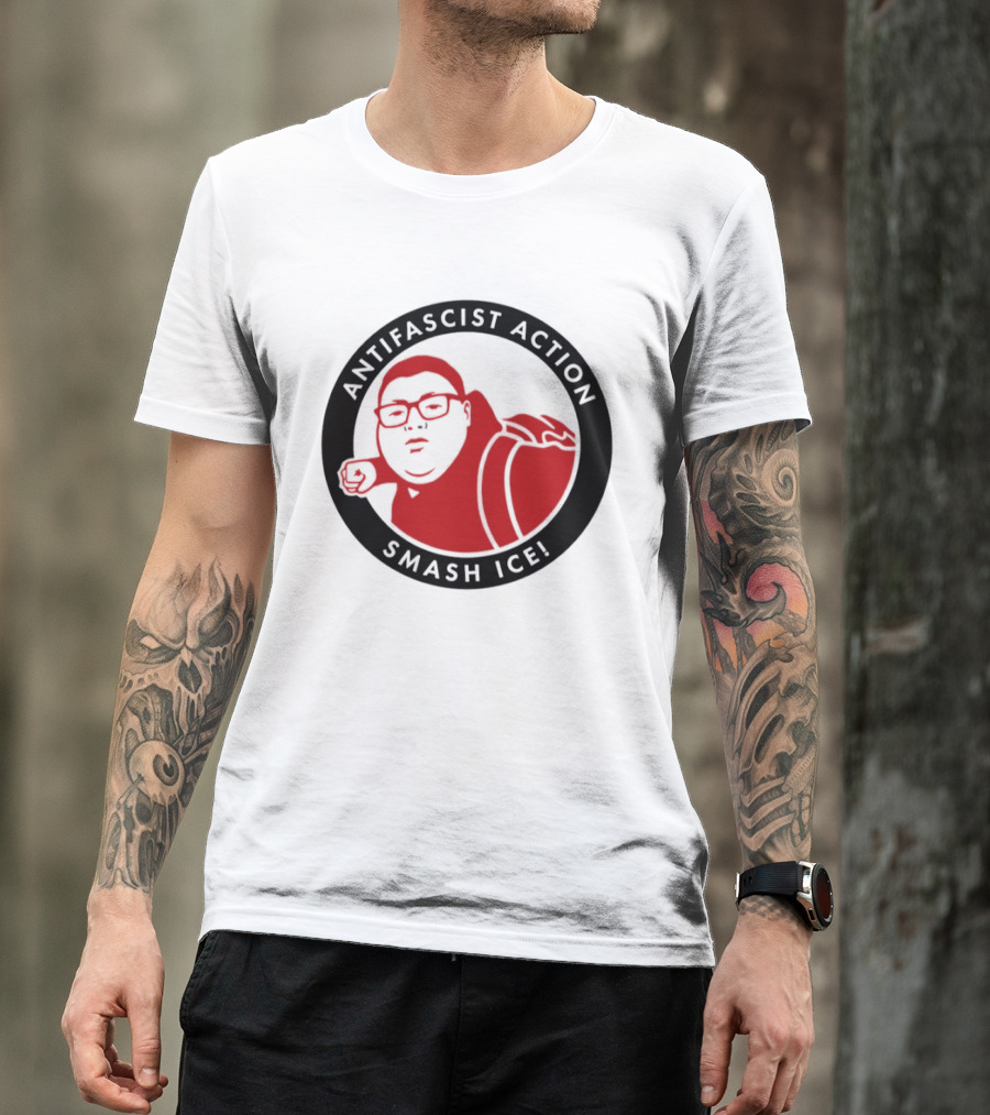 Antifascist Action Smash ICE Smash Nazi T-Shirt
