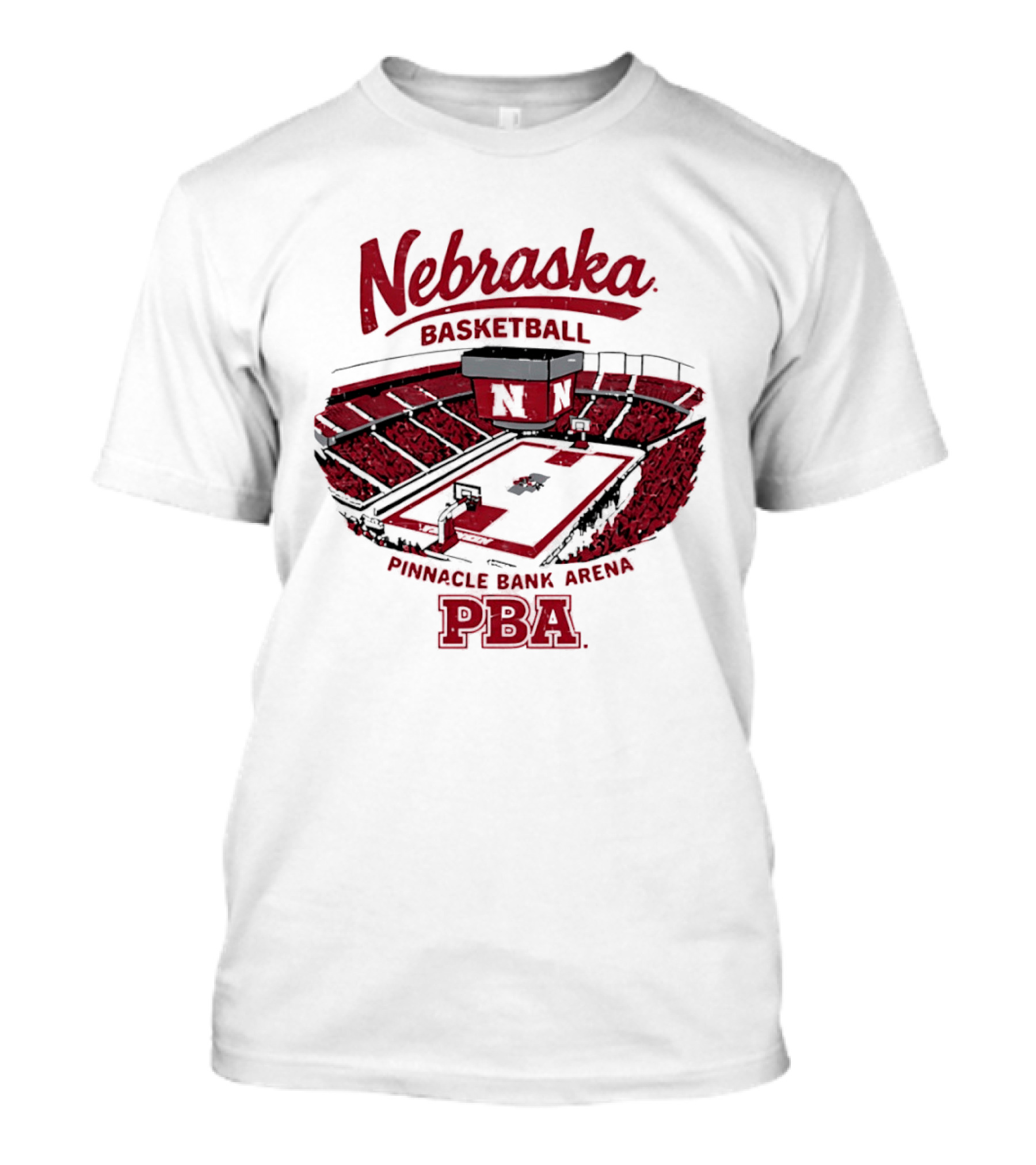 Nebraska Basketball Pinnacle Bank Arena PBA Cornhuskers T-Shirt