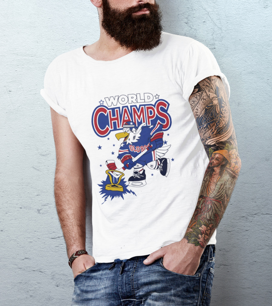 World Champs Old Boy Eagle Hockey Victory T-Shirt