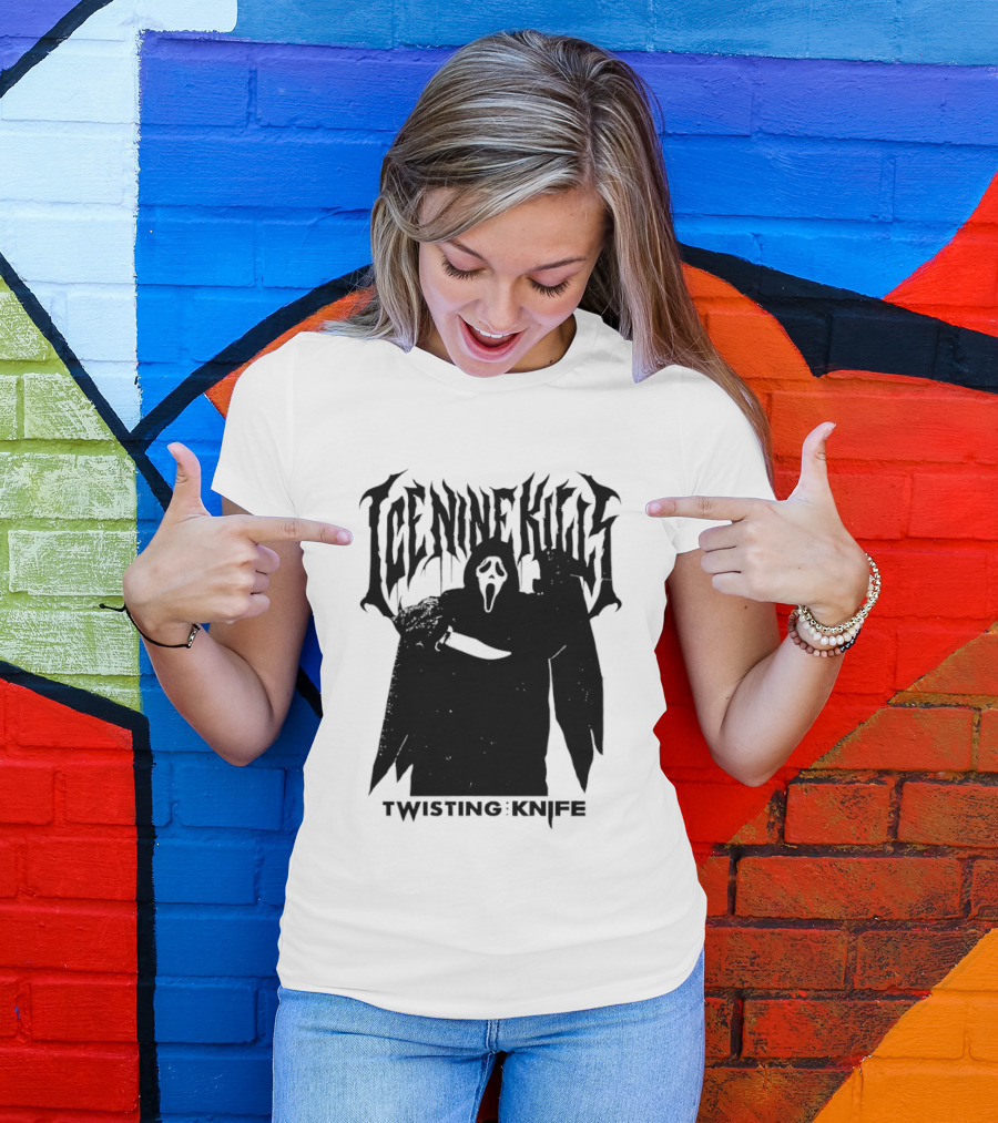 Ice Nine Kills Twisting The Knife Ghost Face Scream 7 Collaboration T-Shirt