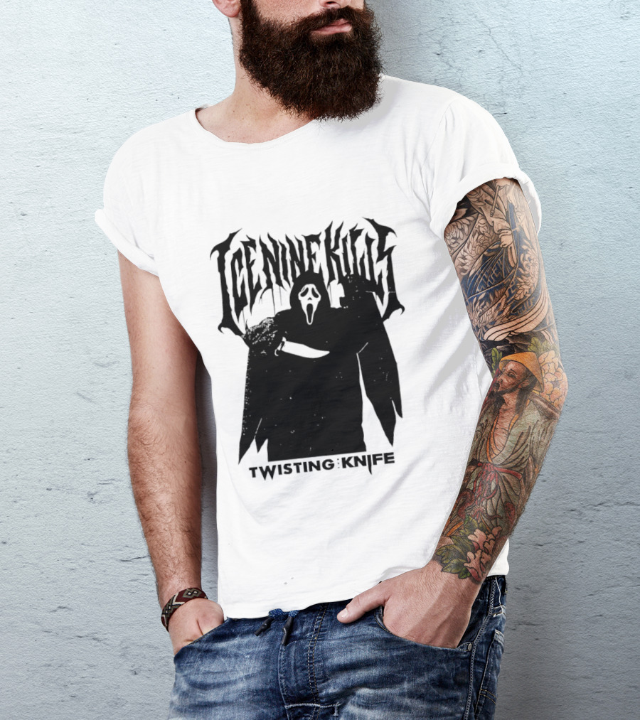 Ice Nine Kills Twisting The Knife Ghost Face Scream 7 Collaboration T-Shirt
