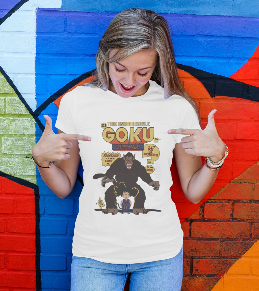 The Incredible Goku The Strongest Boy Fantasy As You Like It Monster Boy T-Shirt